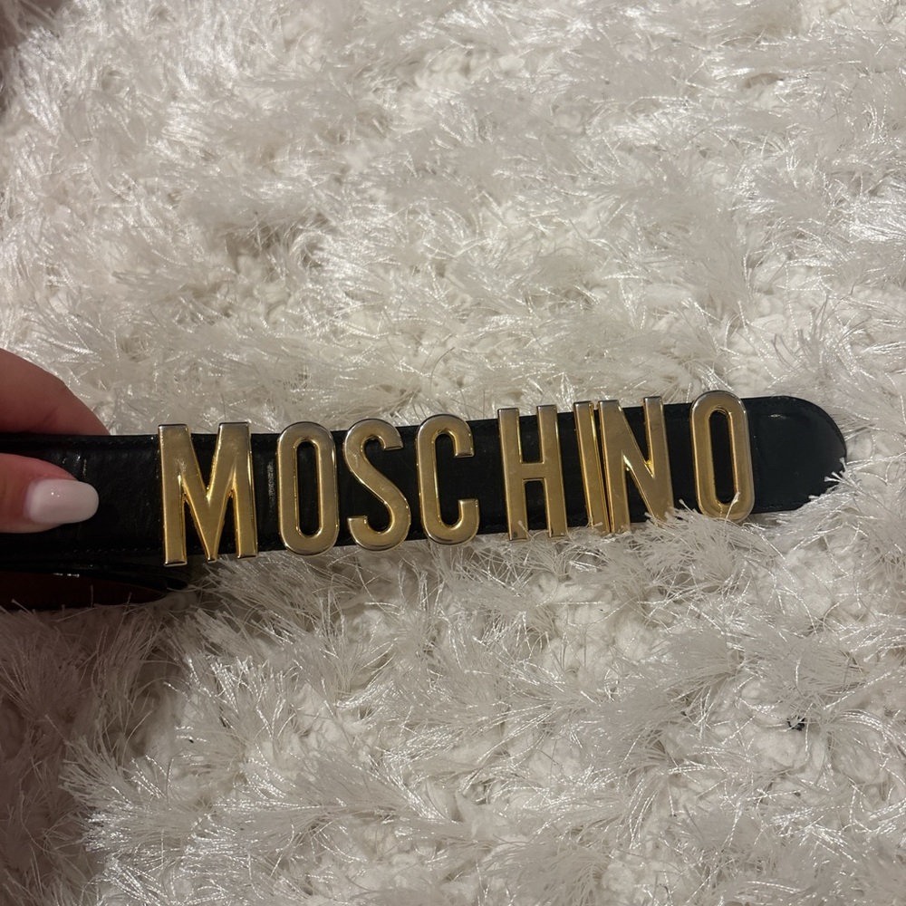 Moschino Black and Gold Belt